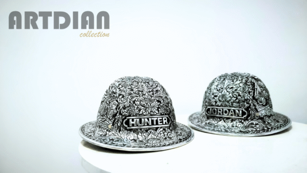 Custom Hand-Carved Full-Brim Hard Hat – Personalized Safety with Artistic Craftsmanship - Image 6