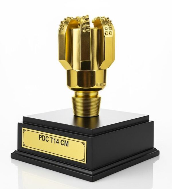 PDC Drill Bit Miniature, Oilfield gift ideas, Brass drill bit model, Custom oilfield awards, Petroleum industry collectibles, Oil and gas executive gifts, Energy industry souvenirs, Corporate recognition awards, Oilfield desk decor, Premium oil and gas gifts